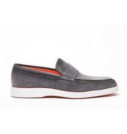 Santoni Suede Loafers Gray