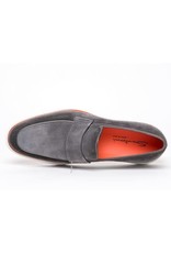 Santoni Suede Loafers Gray