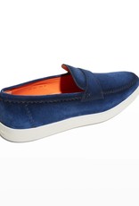 Santoni Blue Suede Loafers