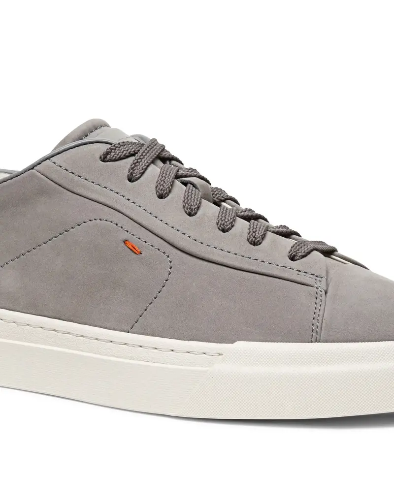 Santoni nubuck leather sneakers, Light gray