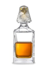 Deakin and Francis Eagle Crystal Decanter, Clear silver OS
