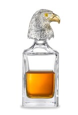 Deakin and Francis Eagle Crystal Decanter, Clear silver OS