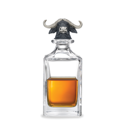 Deakin and Francis Buffalo Head Decanter, Clear silver OS