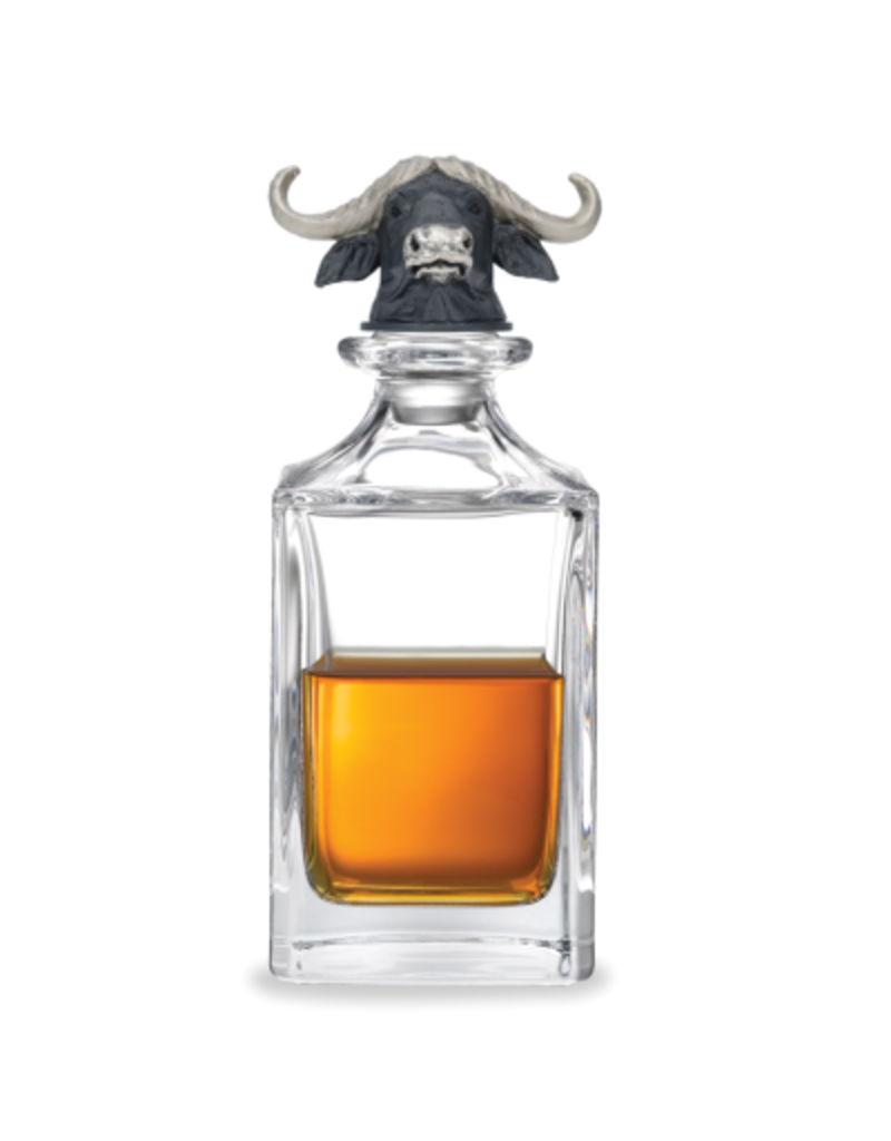 Deakin and Francis Buffalo Head Decanter, Clear silver OS