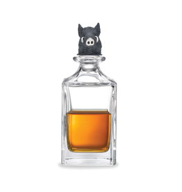 Deakin and Francis Boar Head Decanter, Clear silver OS
