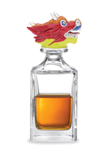 Deakin and Francis Enamel Dragon Head Decanter, Clear red OS