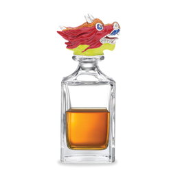 Deakin and Francis Enamel Dragon Head Decanter, Clear red OS