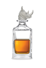Deakin and Francis Rhino Head Decanter, Clear silver OS