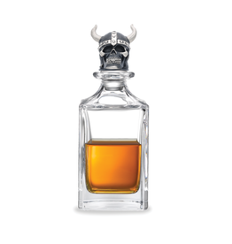 Deakin and Francis Viking Skull Head Decanter, Clear silver OS