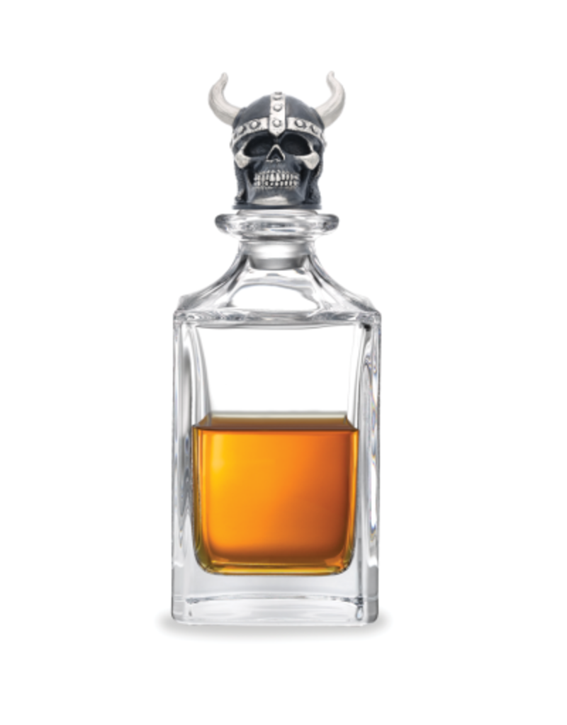 Deakin and Francis Viking Skull Head Decanter, Clear silver OS