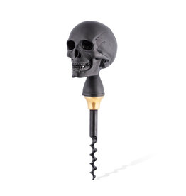 Deakin and Francis Luxury Skull Cork Screw , Matte Black black os
