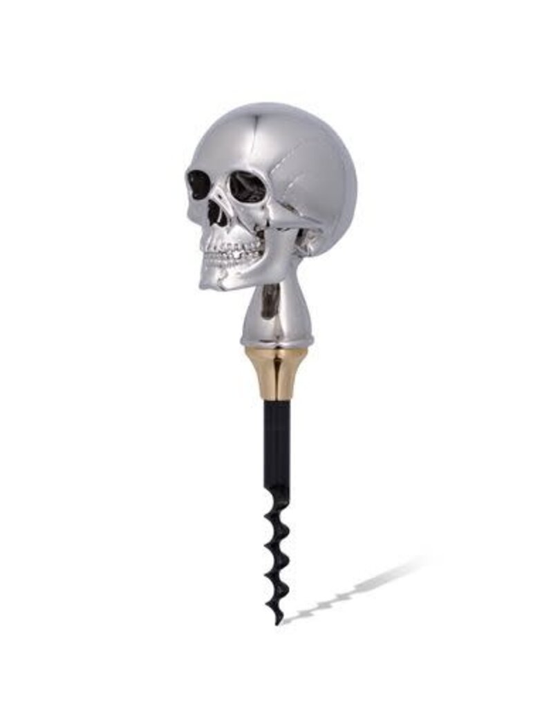 Deakin and Francis Luxury Skull Corkscrew, Silver Finish silver OS