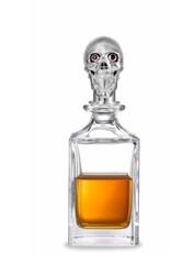 Deakin and Francis Polished Skull Head Crystal Decanter silver OS