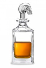 Deakin and Francis Polished Skull Head Crystal Decanter silver OS