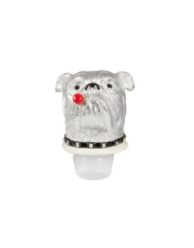 Deakin and Francis Bulldog Crystal Decanter silver OS
