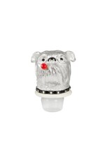 Deakin and Francis Bulldog Crystal Decanter silver OS