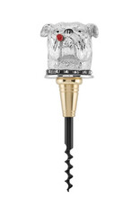 Deakin and Francis Bulldog Crystal Decanter silver OS