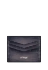 S.T.DUPONT CARD HOLDER BLACK ALLIGATOR