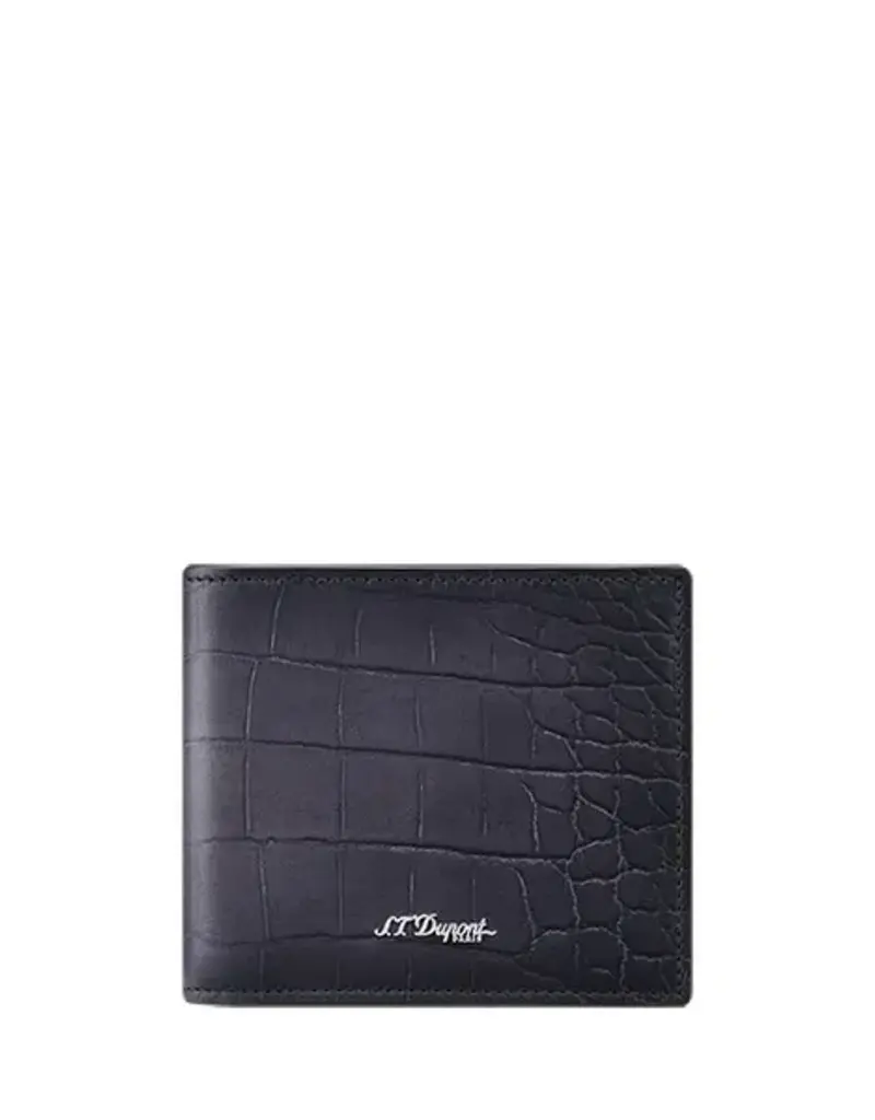 S.T.DUPONT Bi-FOLD WALLET BLACK ALLIGATOR