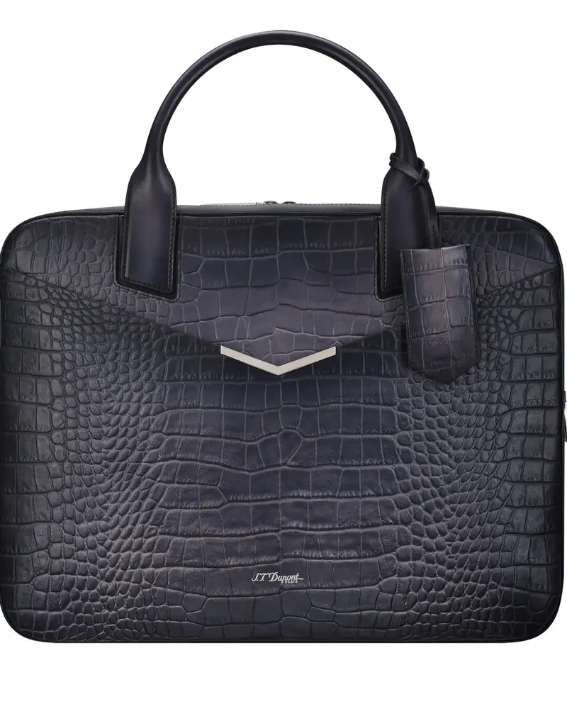 S.T.DUPONT BRIEFCASE BLACK ALLIGATOR