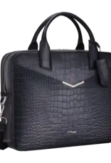 S.T.DUPONT BRIEFCASE BLACK ALLIGATOR