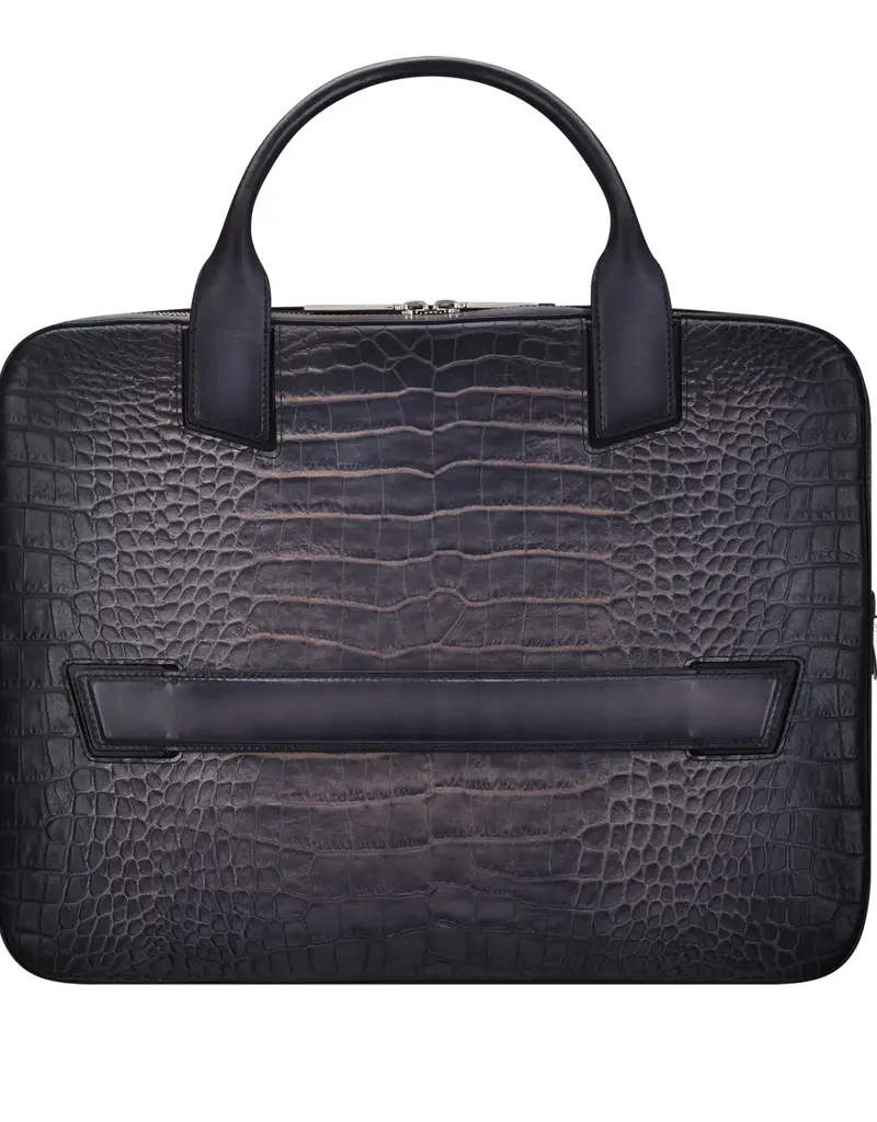 S.T.DUPONT BRIEFCASE BLACK ALLIGATOR