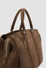 Suede Weekender Travel Bag Olive Brown