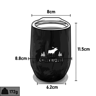 CHILLY MOOSE BOAT HOUSE WINE TUMBLER (12OZ)