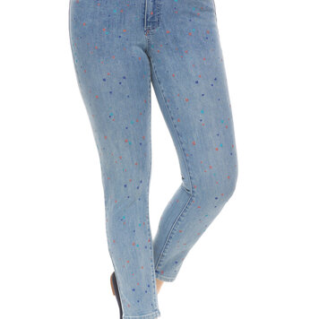 French Dressing Jeans FDJ 2933779 Olivia Slim Ankle Denim with Tiny Heart Polka Dots