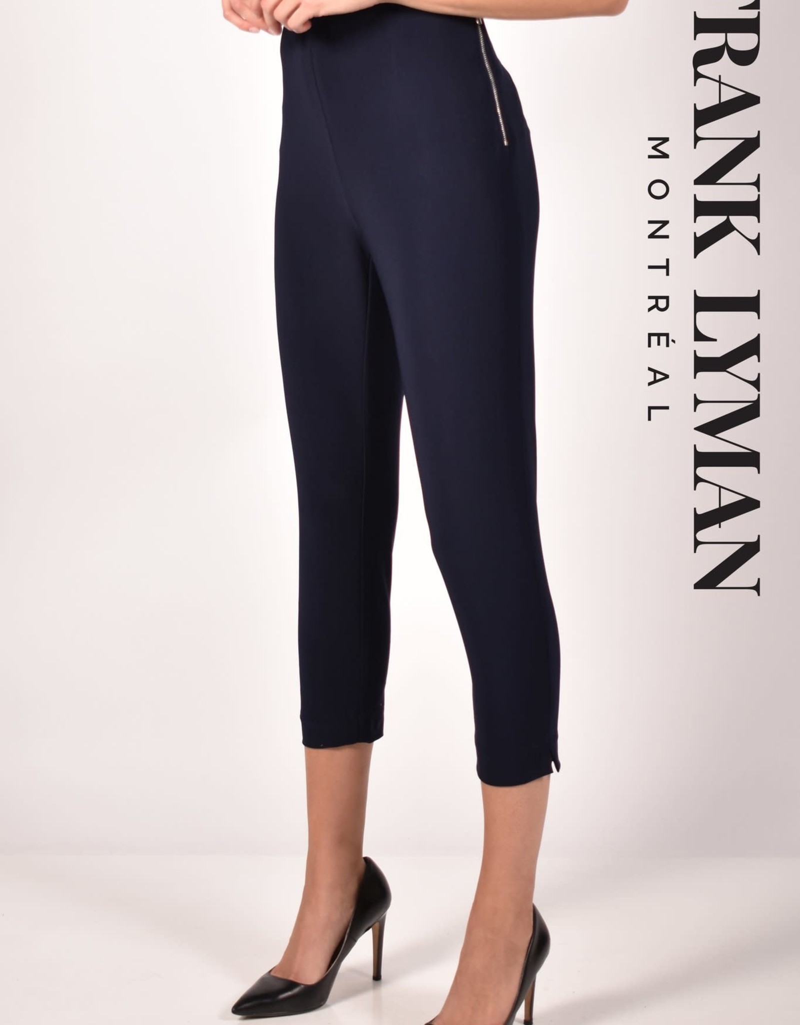 Frank Lyman Frank Lyman 211022 Knit Capri Pant with Zipper at the Left side of the Waistband