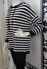 Keren Hart Striped Hooded Sweater 28025