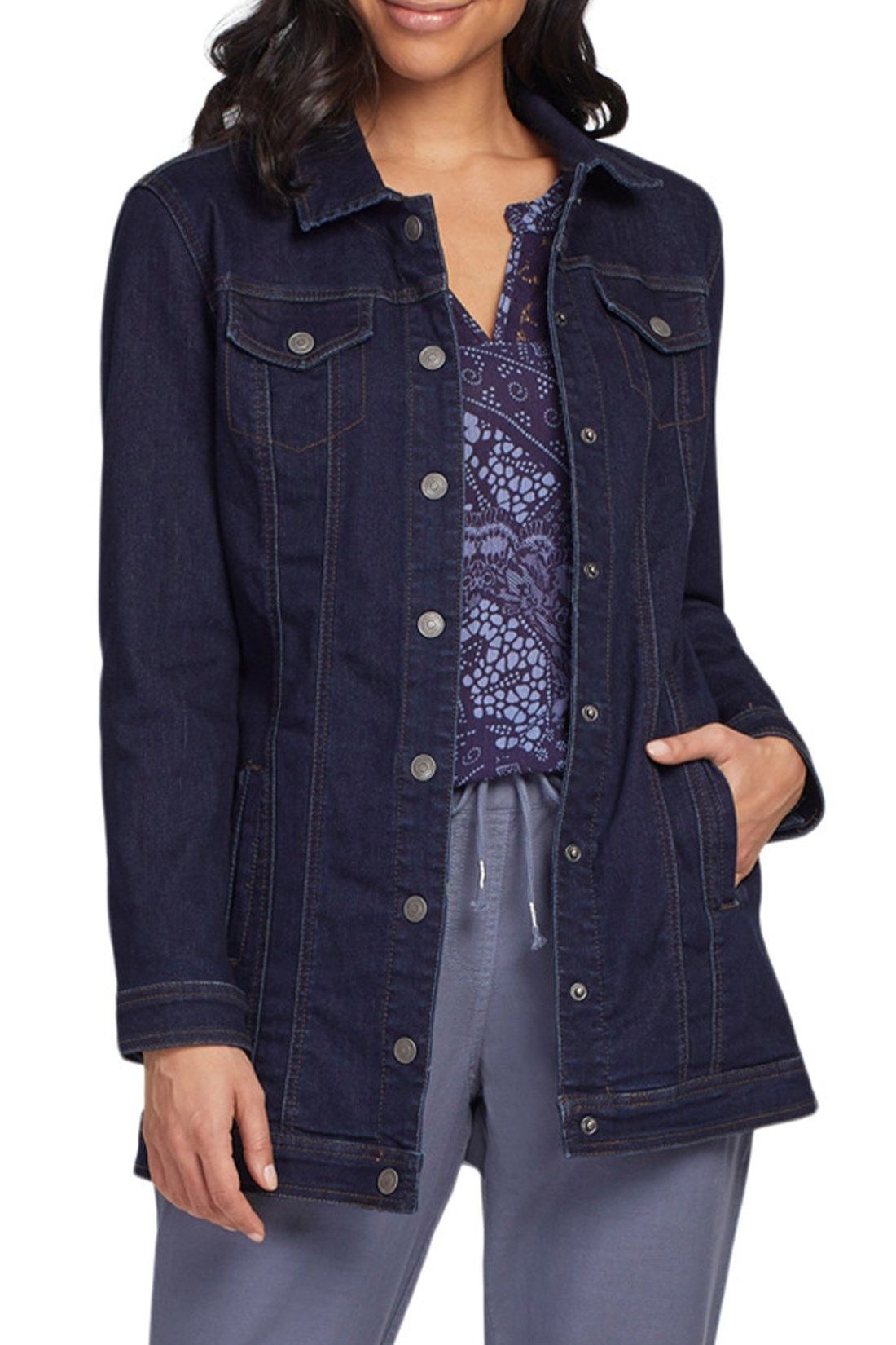 maxi denim jacket