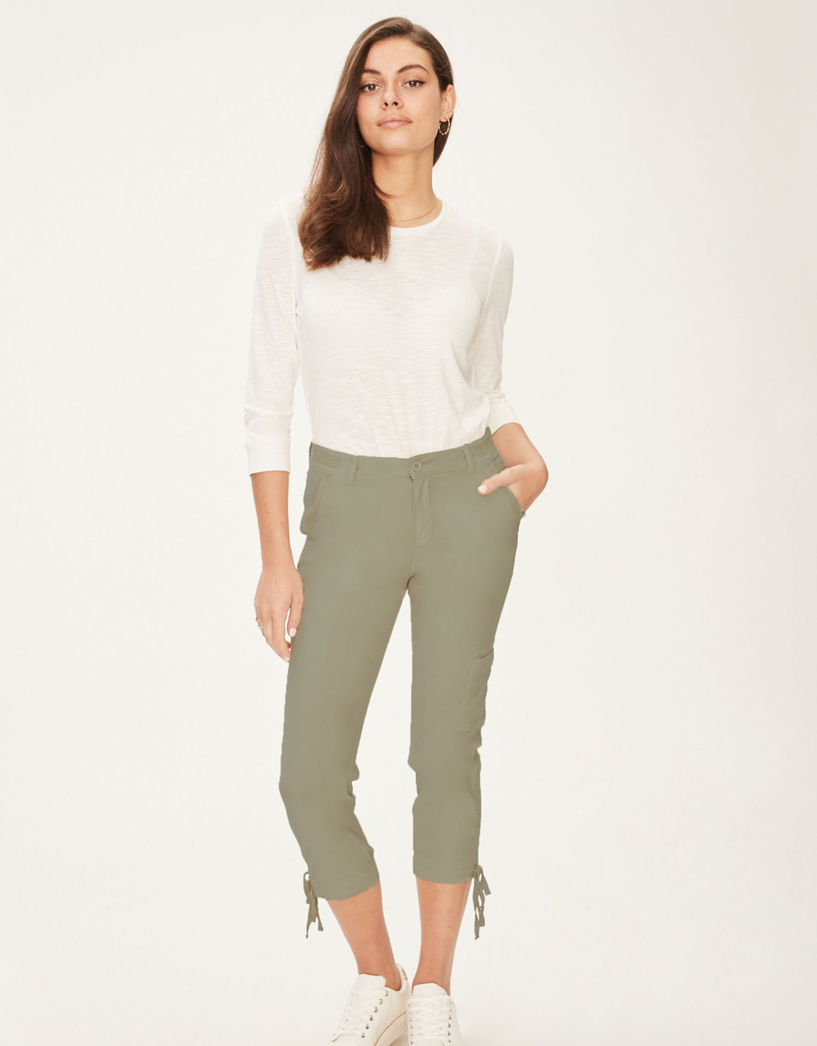 French Dressing Jeans FDJ 2209383 Olivia Straight Leg Ruched Cropped Pant