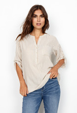 Soya Concept Soya Concept Damila 1 Blouse with 3/4 Sleeves and  V Neckline