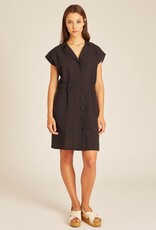 Pepaloves Pepaloves 110238 Ramie Short Button Down Dress With Short Sleeves