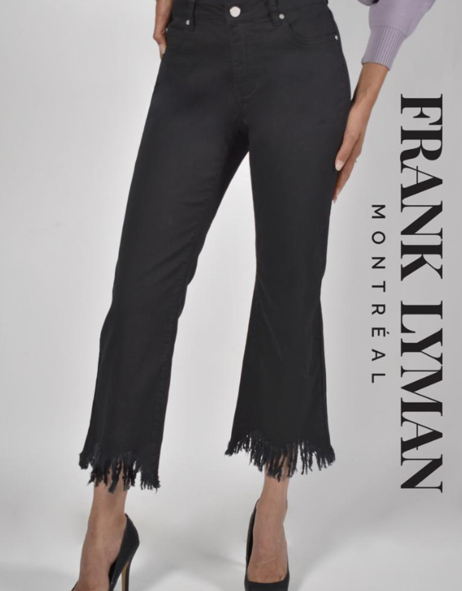 Frank Lyman Frank Lyman 226183U Classic Denim Pants with Raw Fringe Hemline