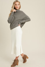 Slouch Neck Dolman Sleeve Sweater  W00222