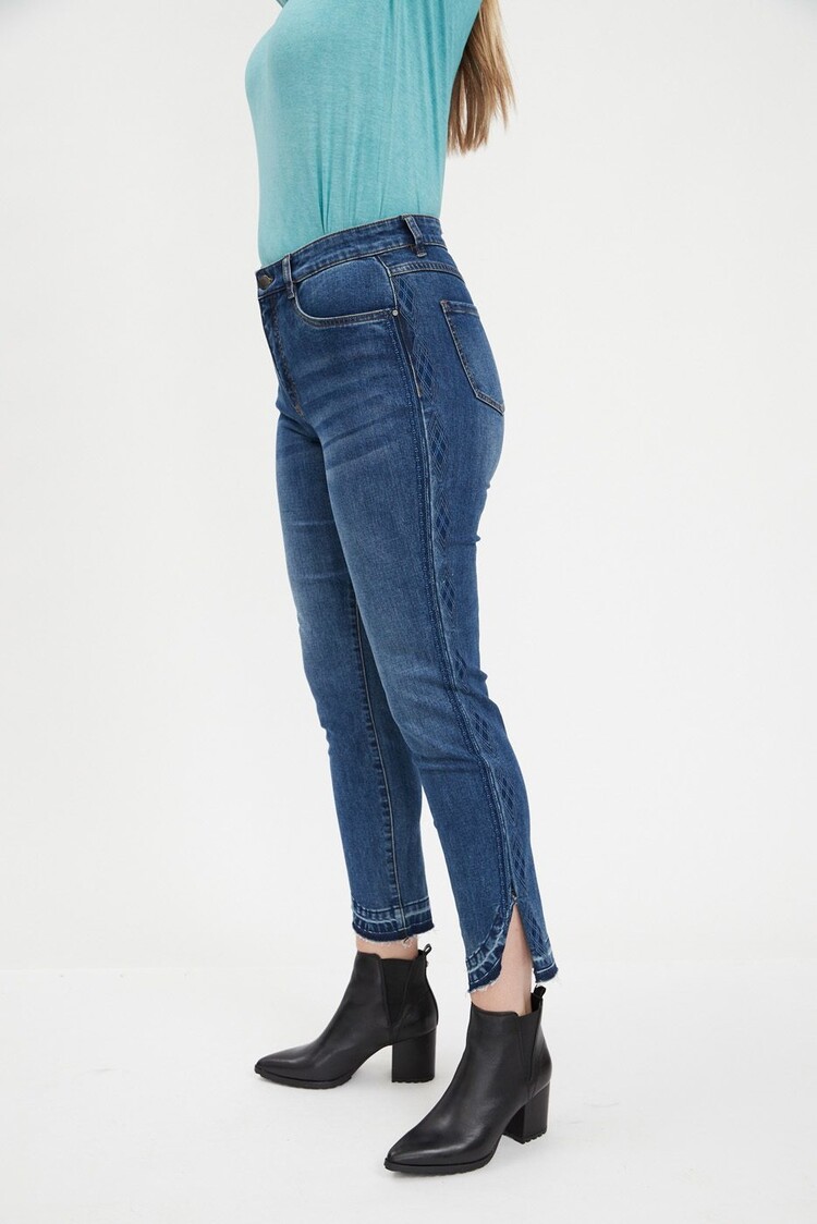 French Dressing Jeans FDJ 6823779 Suzanne Embroidered Slim Straight Ankle