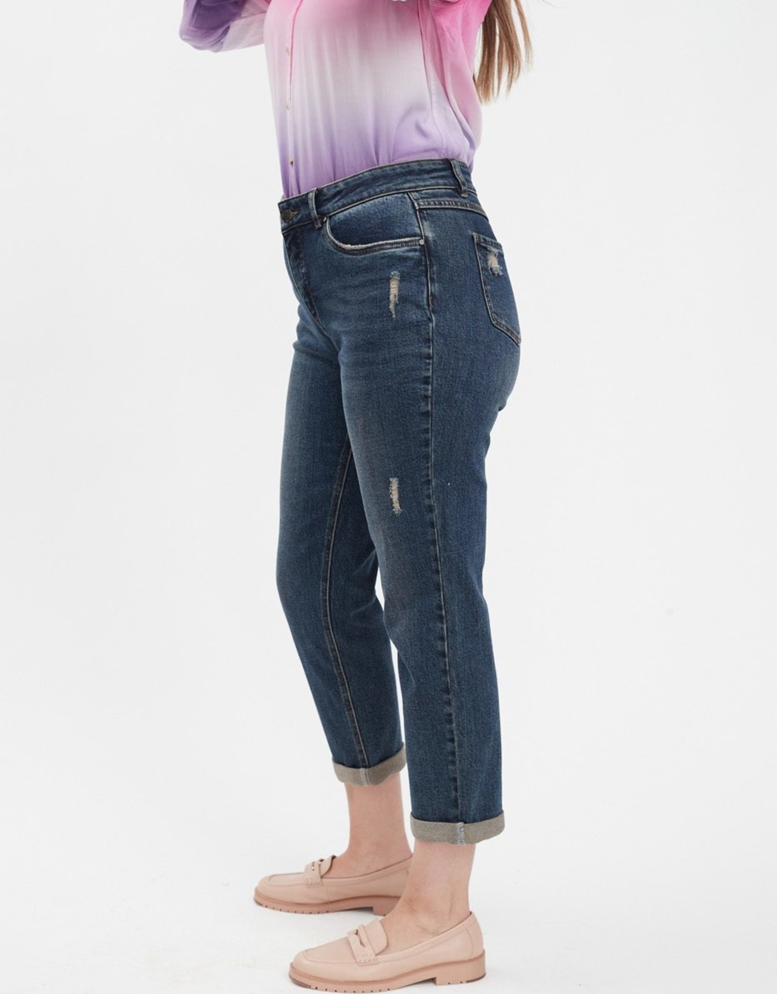 French Dressing Jeans FDJ 2306835 Girlfriend Jean with Rolled up Hem