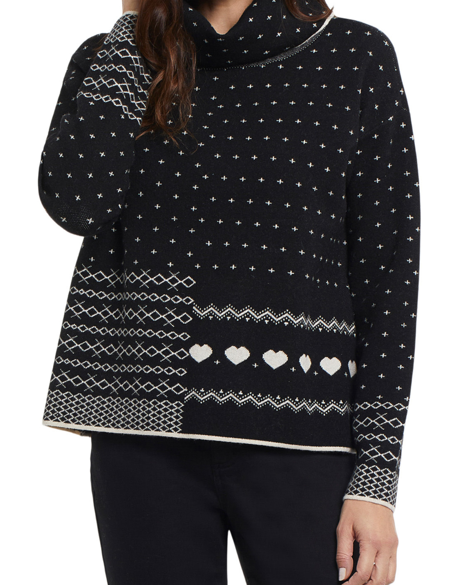 Tribal 7525O Long Sleeve Intarsia Knit 