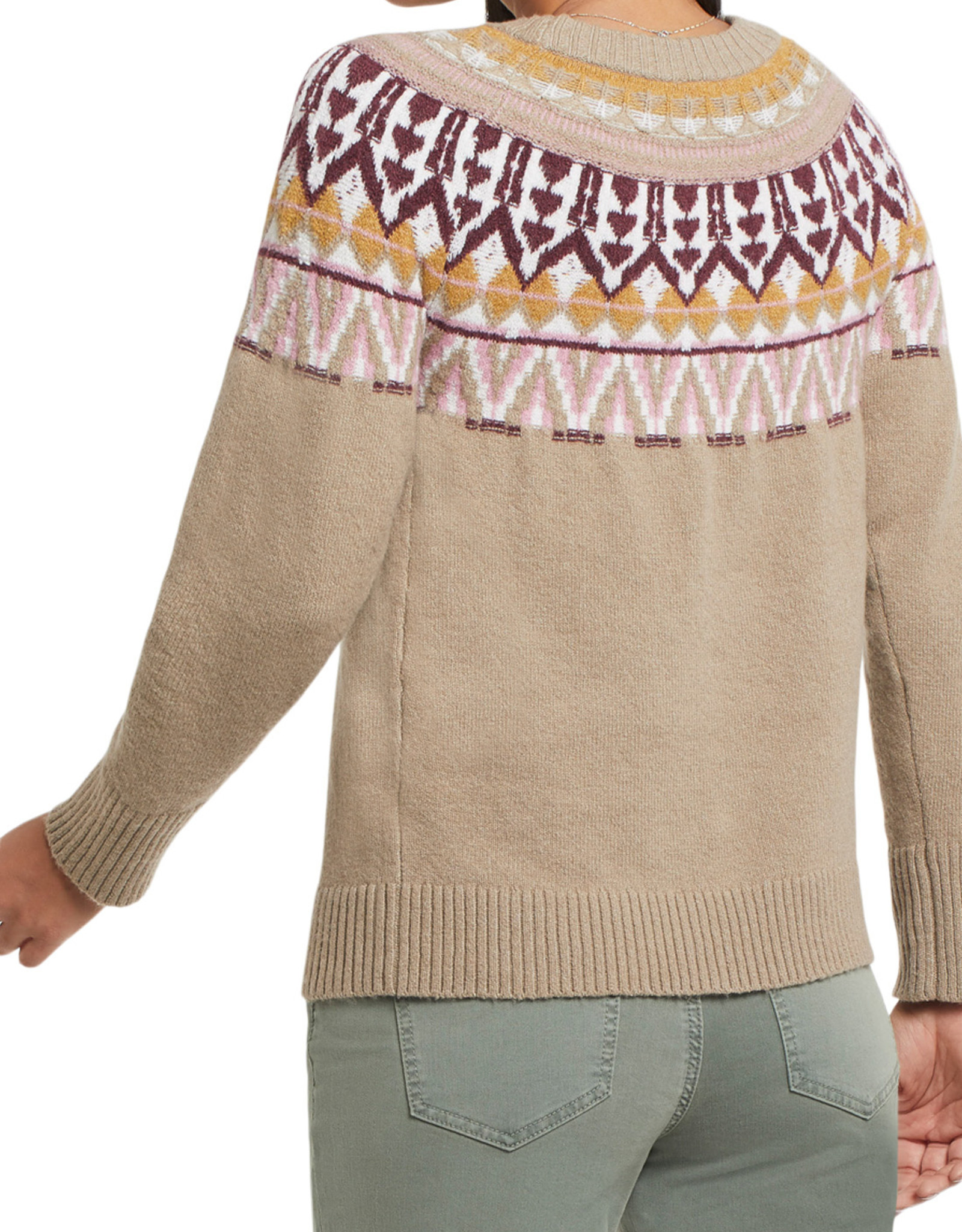 Tribal Long Sleeve Crew Neck Intarsia 