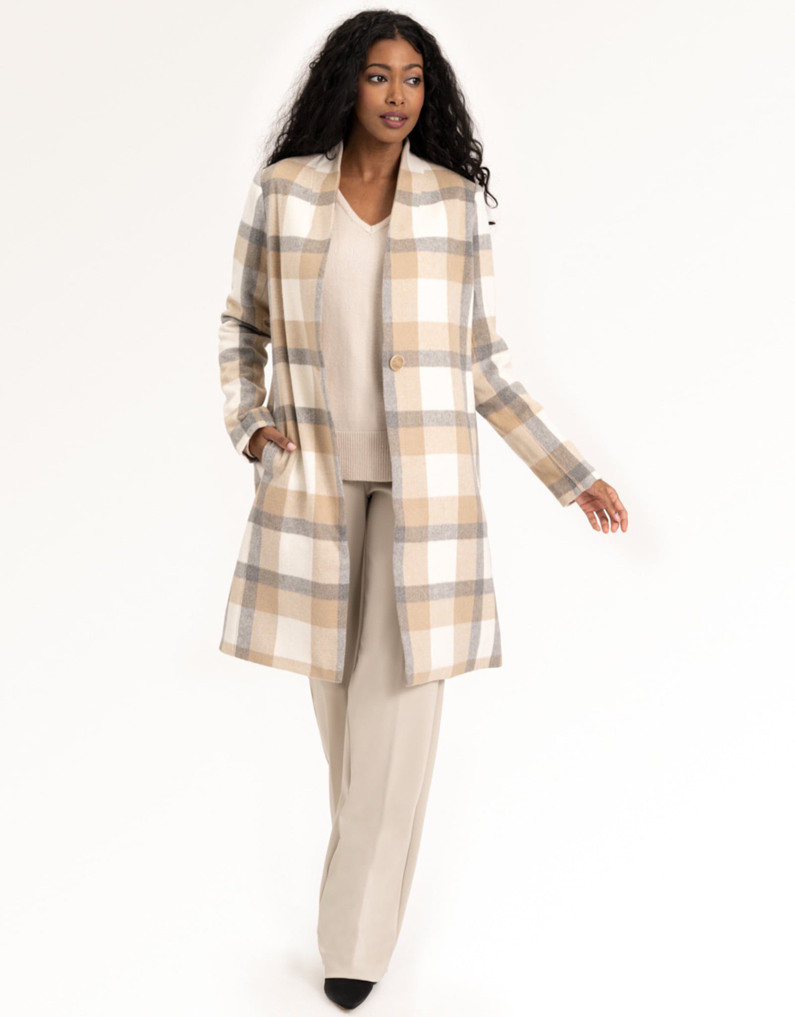 Renuar Woven Long Jacket R3798L - Main 