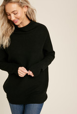 Slouch Neck Dolman Sleeve Sweater  W00222