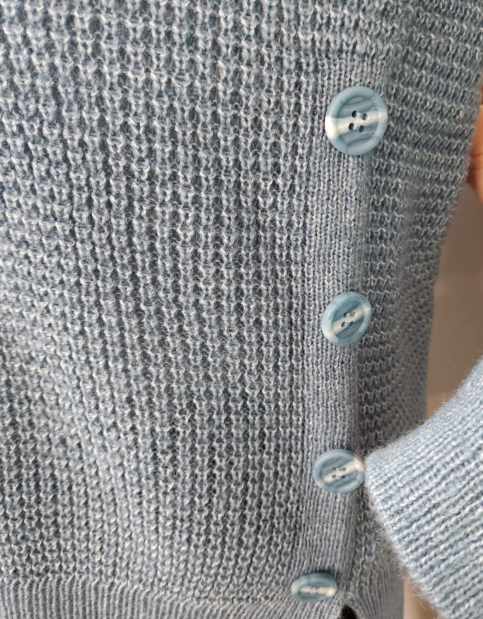 Point Zero Point Zero MOJ3182 Crew Neck Knit Sweater with Side Button Details