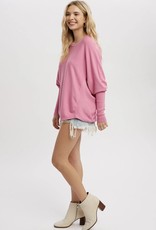 Pullover Bat Wing Sleeve Top W00871