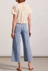 Tribal Tribal Audrey Button fly crop wide leg jeans 7741O