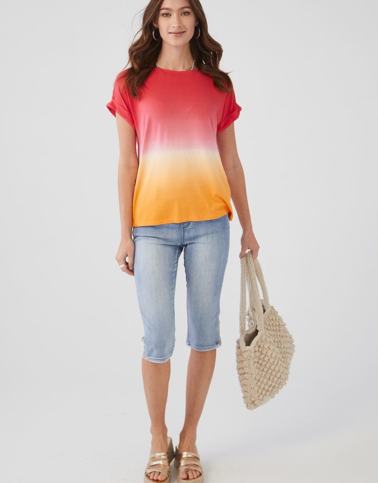 French Dressing Jeans FDJ dip dyed boatneck top 3000756