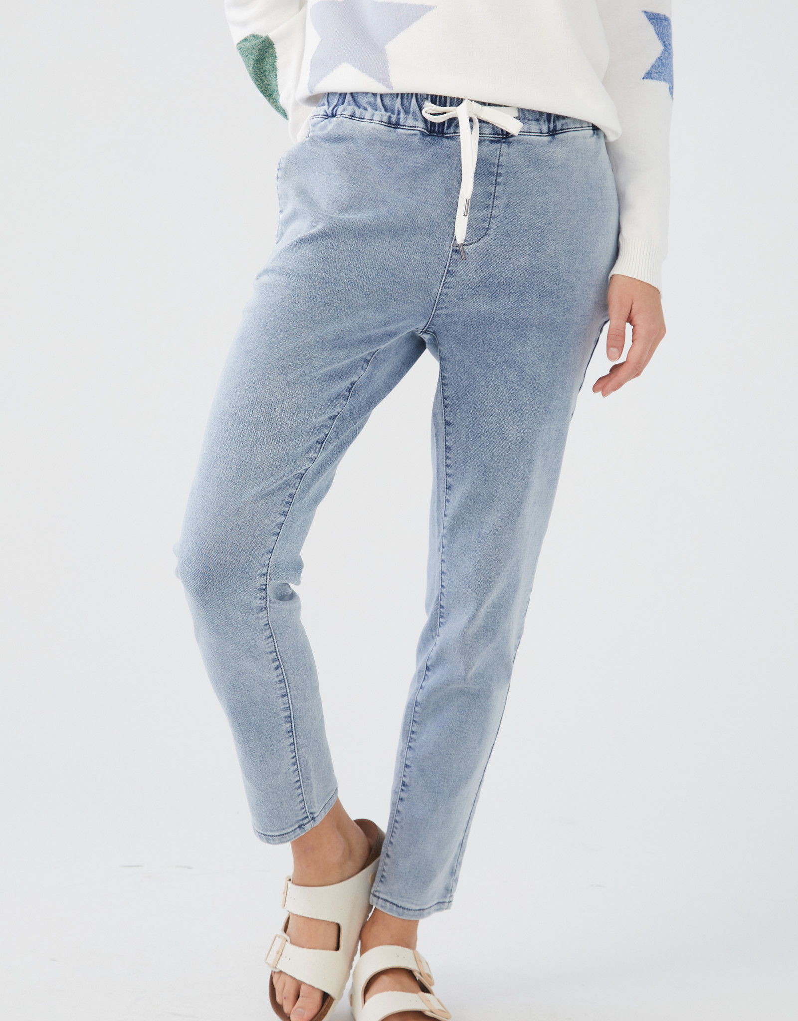 French Dressing Jeans FDJ 2869711 Pull On Jogger Ankle Jeans with Drawstring Waist