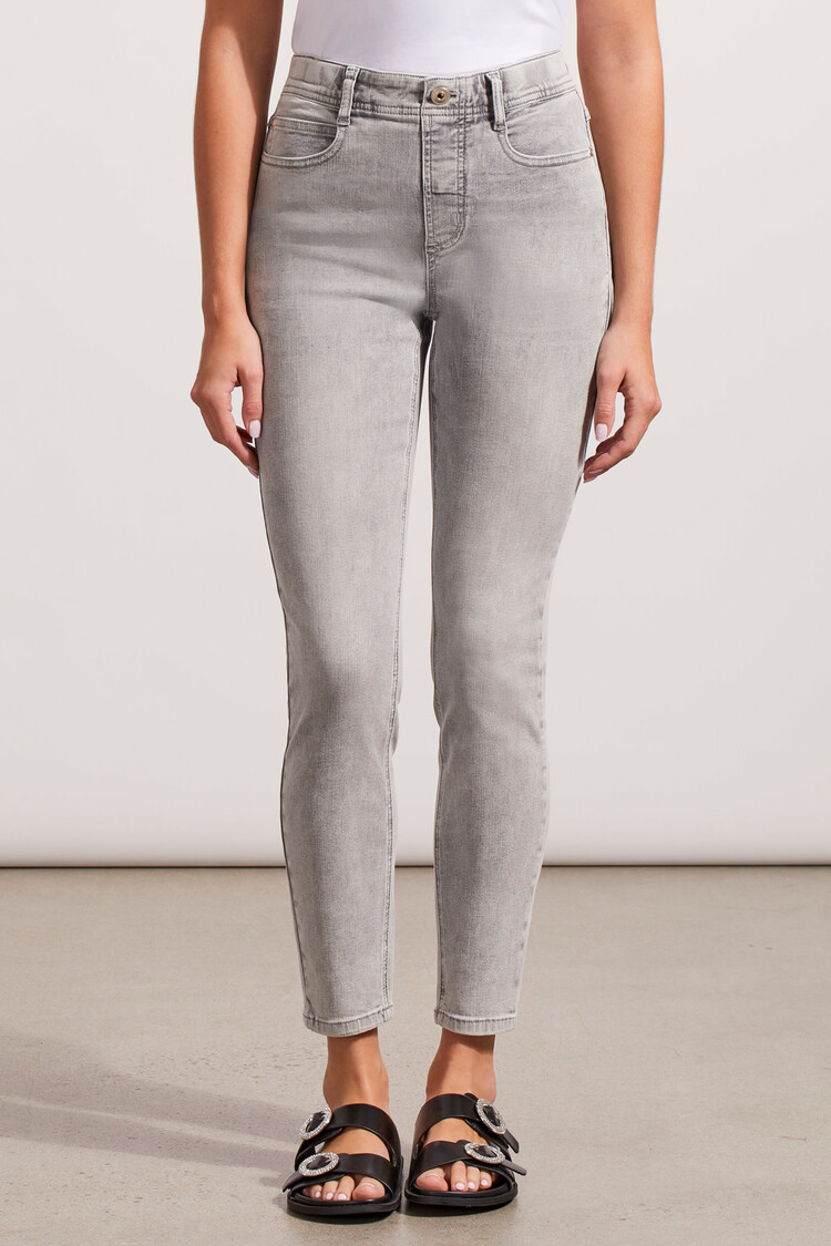Tribal Tribal 7109O Audrey Mid Rise Icon Pull On Skinny Ankle Jeans