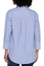 Liverpool Liverpool LM8167HF30 Oversized Classic Button Down Striped Blouse